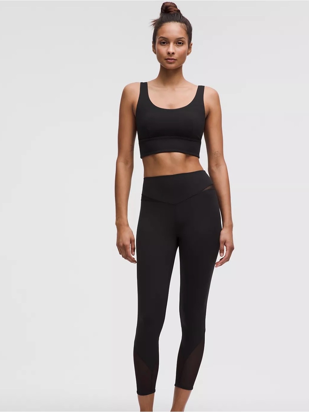 Lululemon Mesh-Panelled Nulu High Rise Yoga Crop Leggings 23"